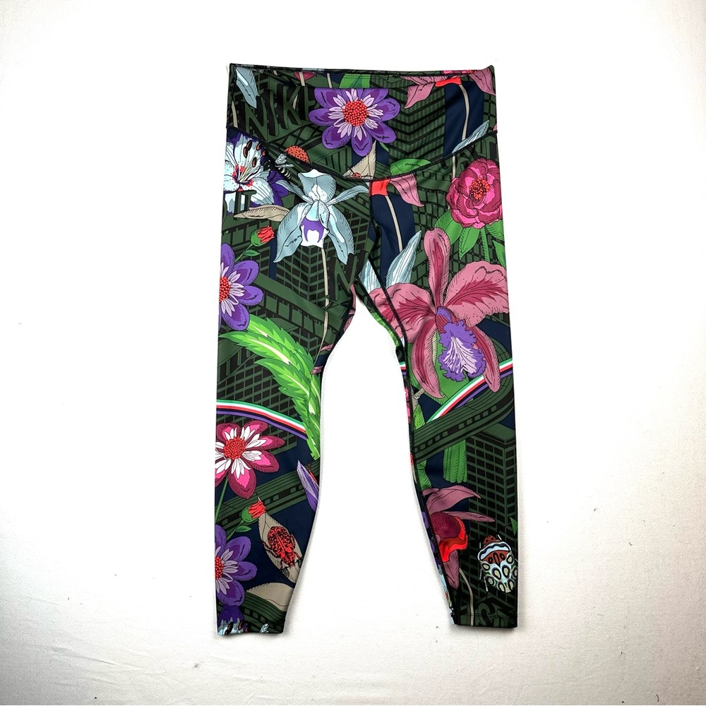Nike Dri Fit Icon Clash Floral Printed Legging Athleisure Workout Activewear